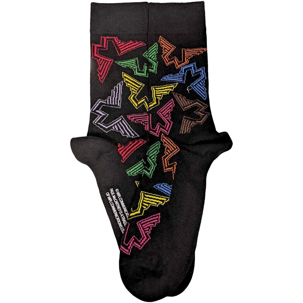 Paul McCartney - Wings Logos Sokken - EU 40-45 - Zwart